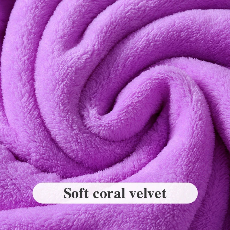 Ensemble de serviettes de bain en polaire corail