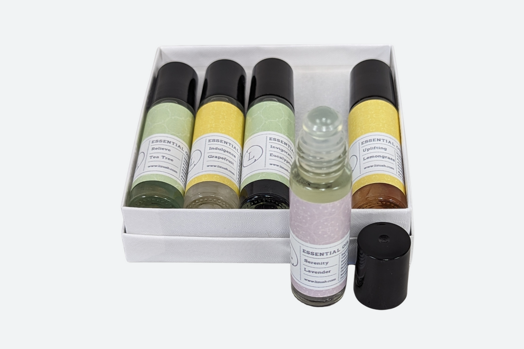 Coffret de roll-ons aux huiles essentielles naturelles – 5 huiles d'aromathérapie