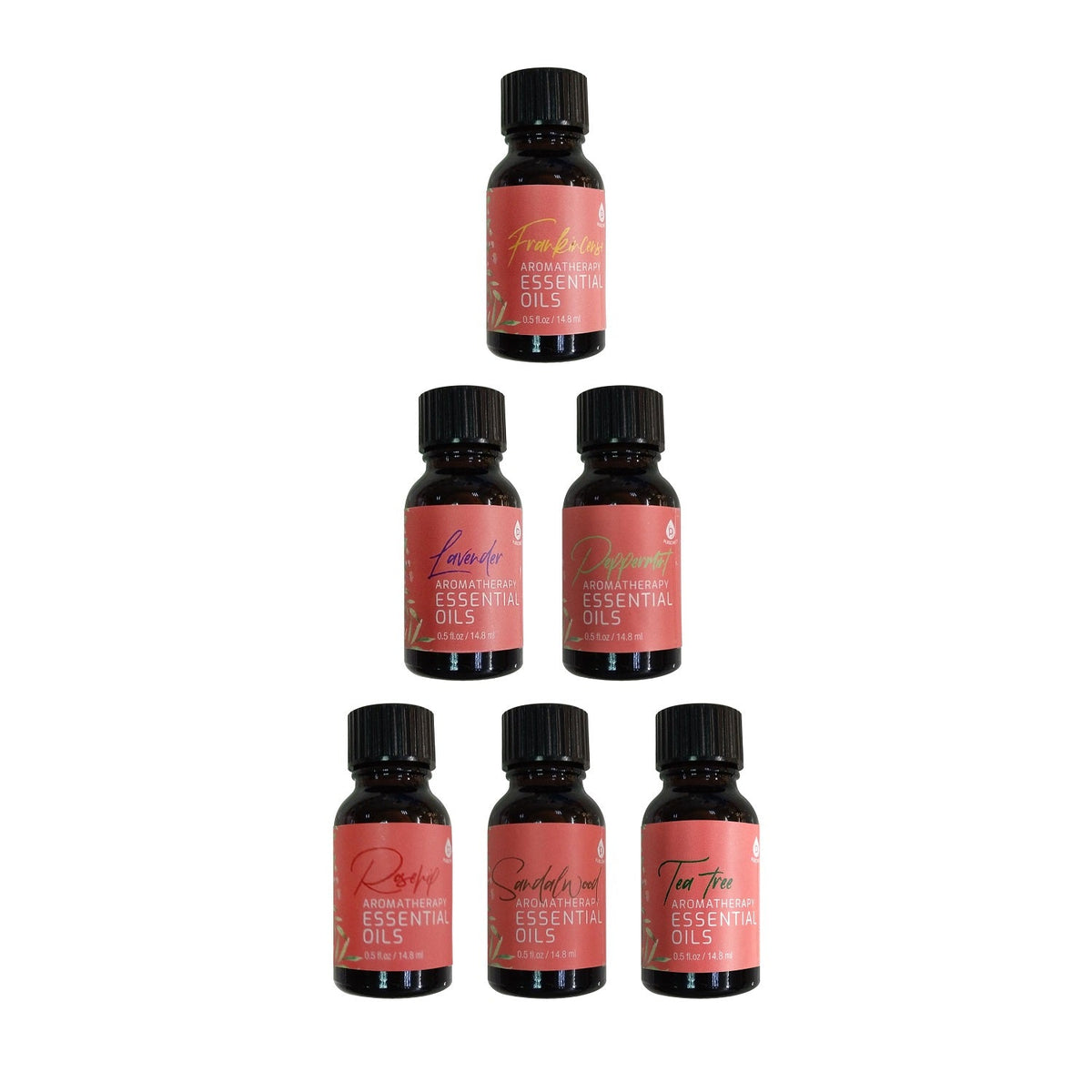 Lot de 6 huiles essentielles pour aromathérapie