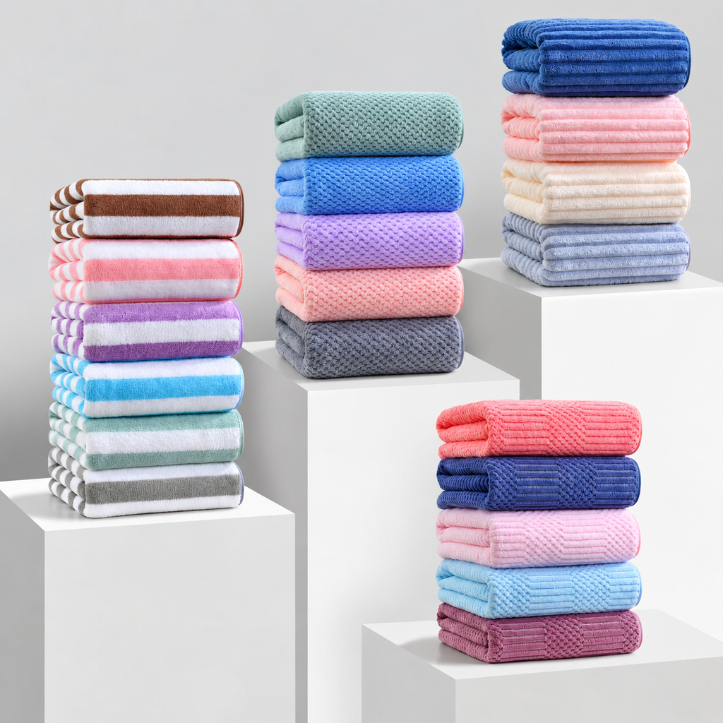 Serviettes de bain douces et absorbantes