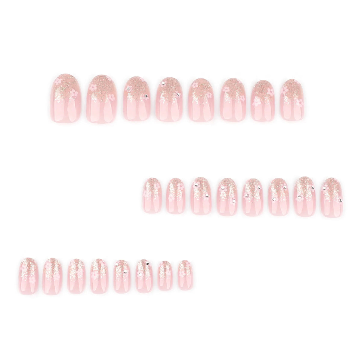 Lot de 24 faux ongles souples en acrylique