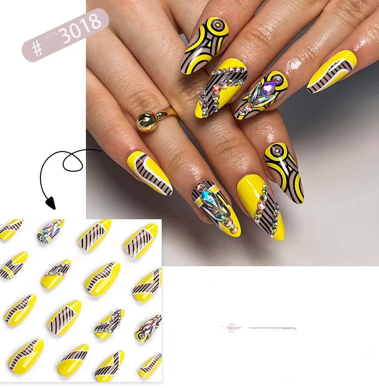 Faux ongles 3D 24 Pcs