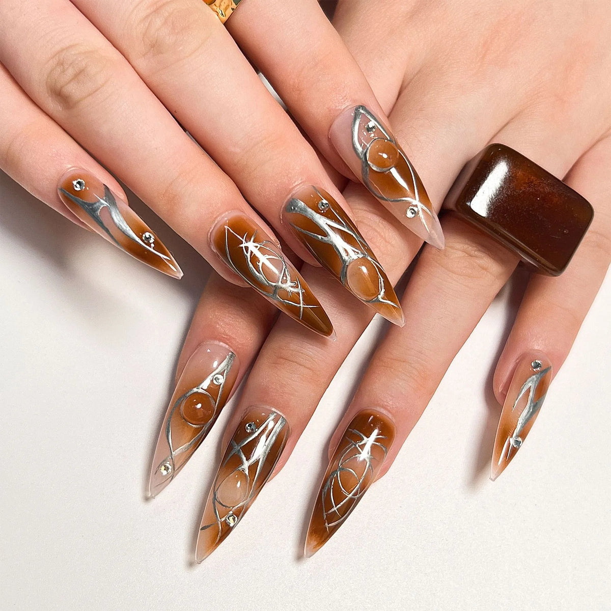 Faux ongles 3D 24 Pcs