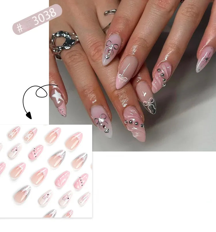 Faux ongles 3D 24 Pcs