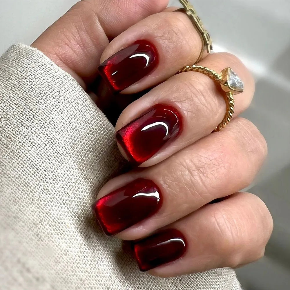 Lot de 24 faux ongles en acrylique courts et arrondis