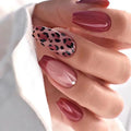 Faux ongles française léopard
