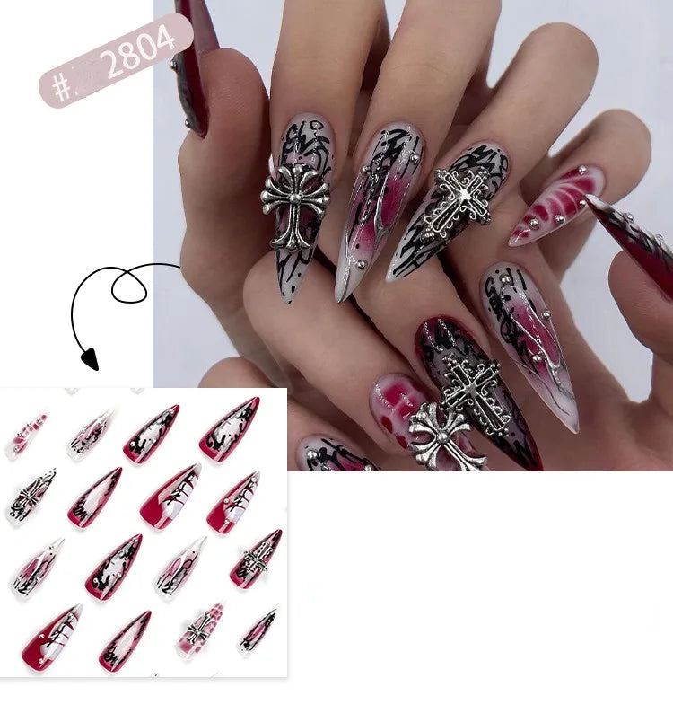 Faux ongles 3D 24 Pcs