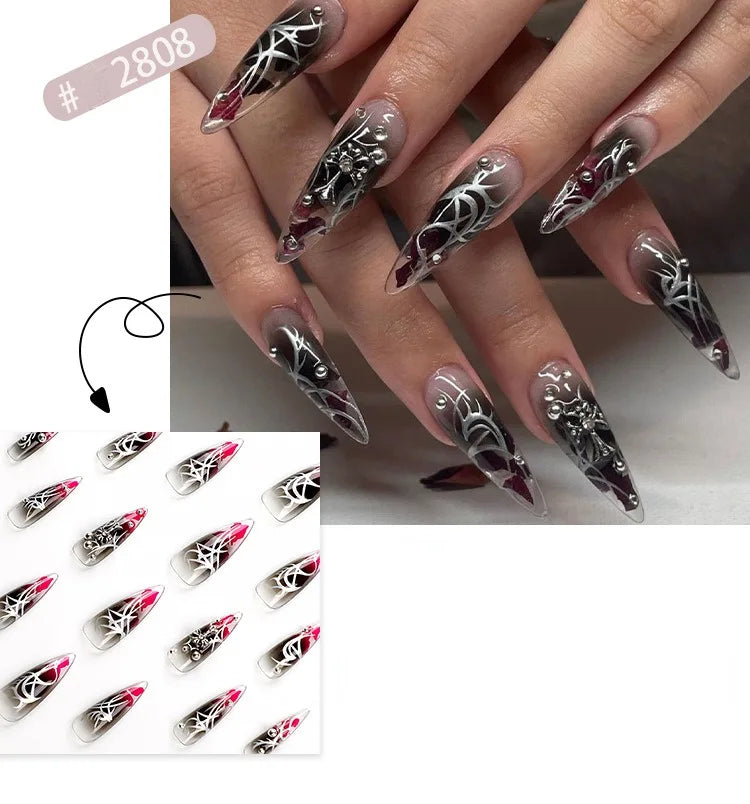 Faux ongles 3D 24 Pcs