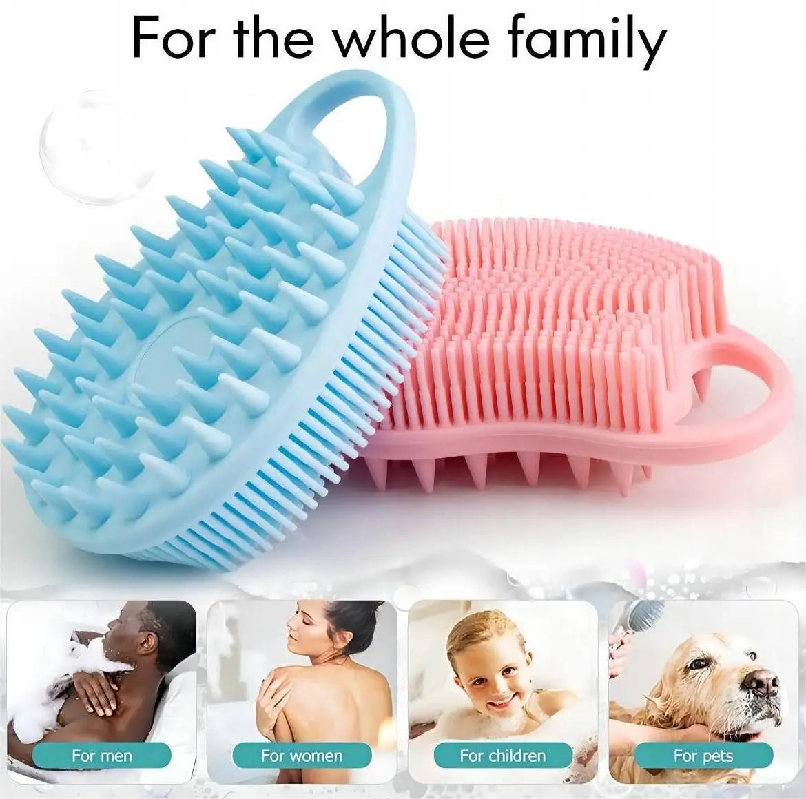 Brosse de massage et nettoyagw de bain en silicone