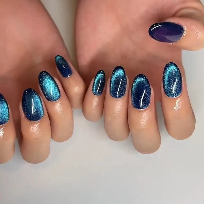 Lot de 24 faux ongles en acrylique courts et arrondis