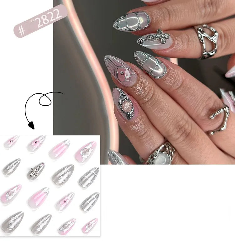 Faux ongles 3D 24 Pcs
