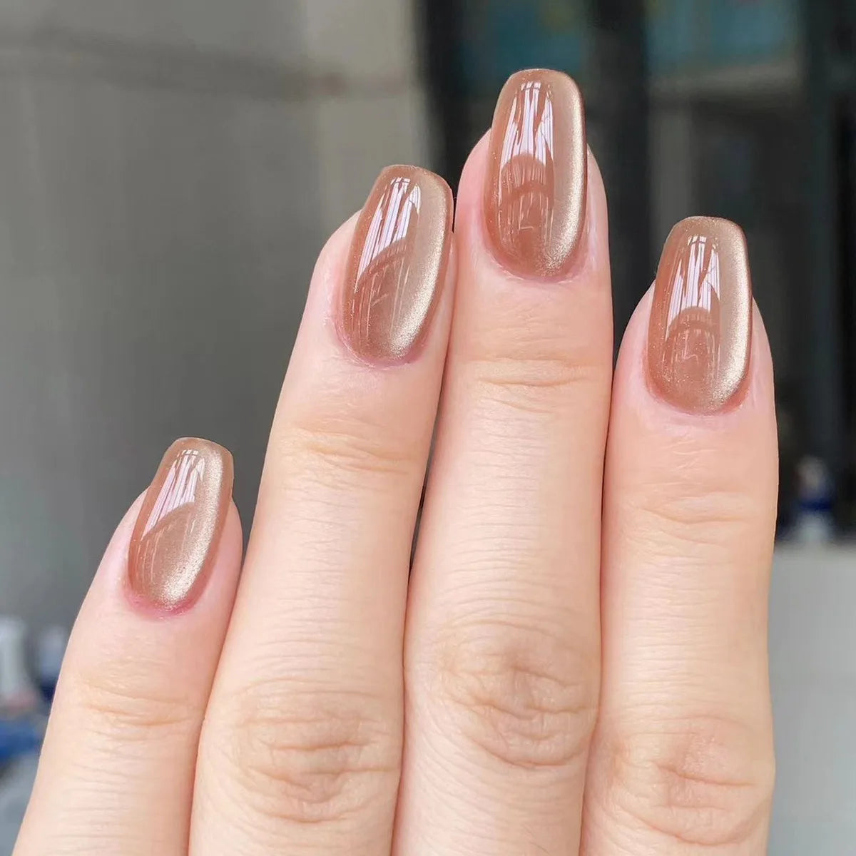 Lot de 24 faux ongles en acrylique courts et arrondis