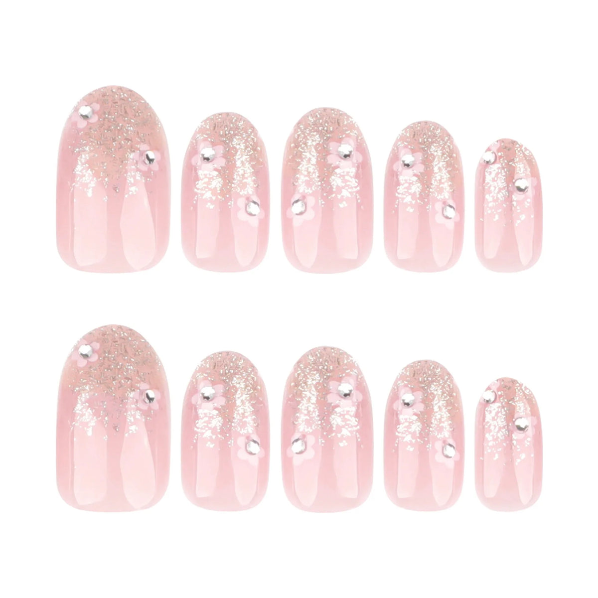 Lot de 24 faux ongles souples en acrylique