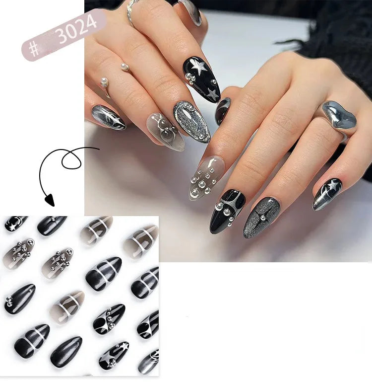 Faux ongles 3D 24 Pcs