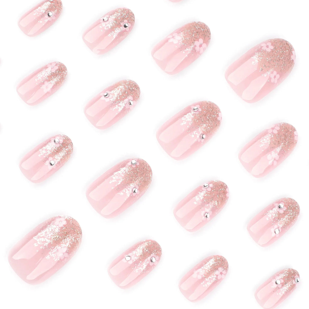 Lot de 24 faux ongles souples en acrylique