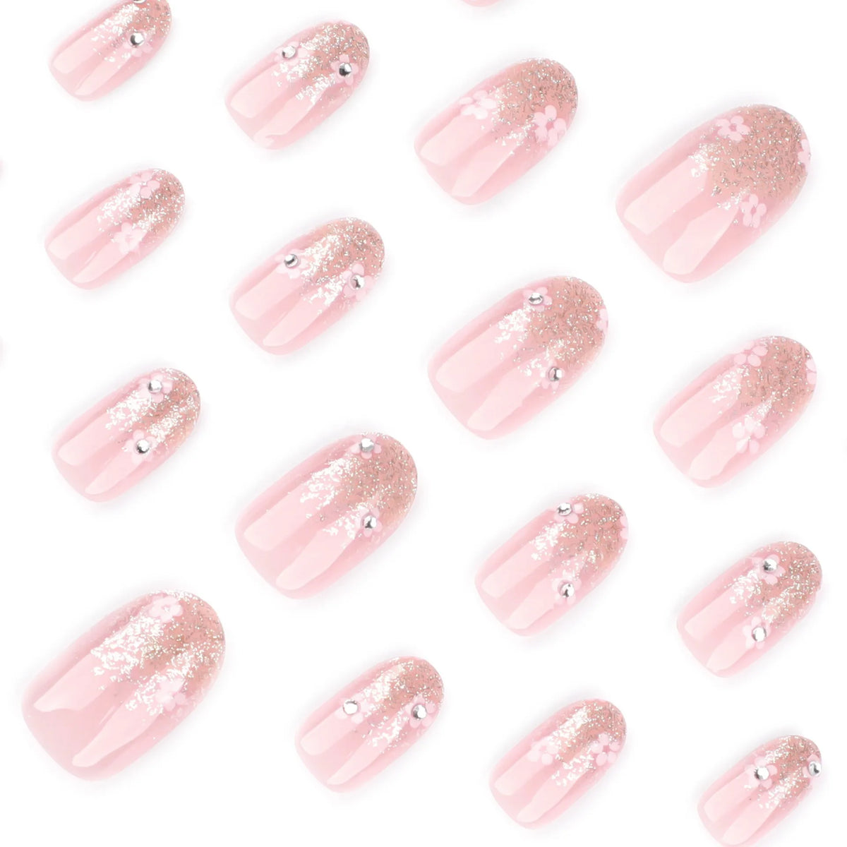 Lot de 24 faux ongles souples en acrylique
