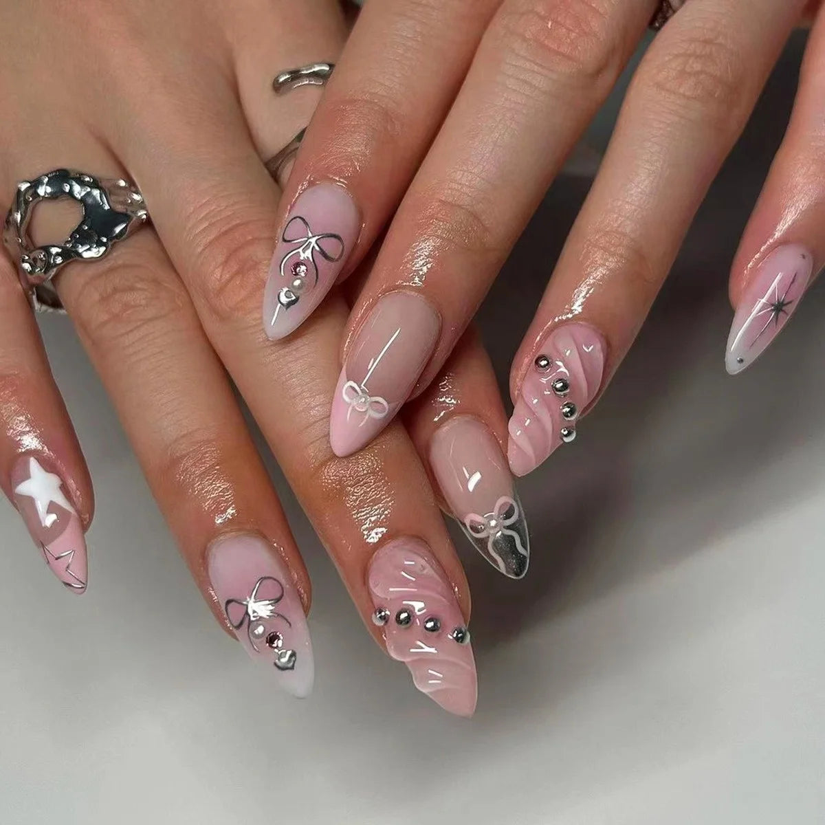 Faux ongles 3D 24 Pcs
