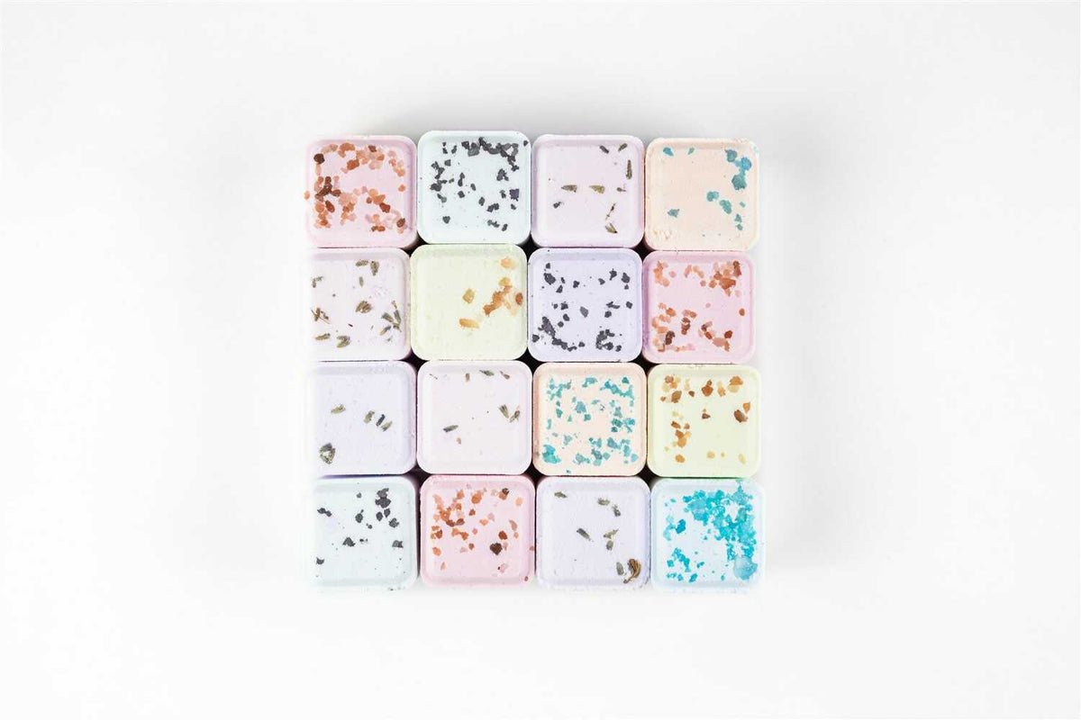 Coffret cadeau de 12 galets de douche – Aromathérapie naturelle