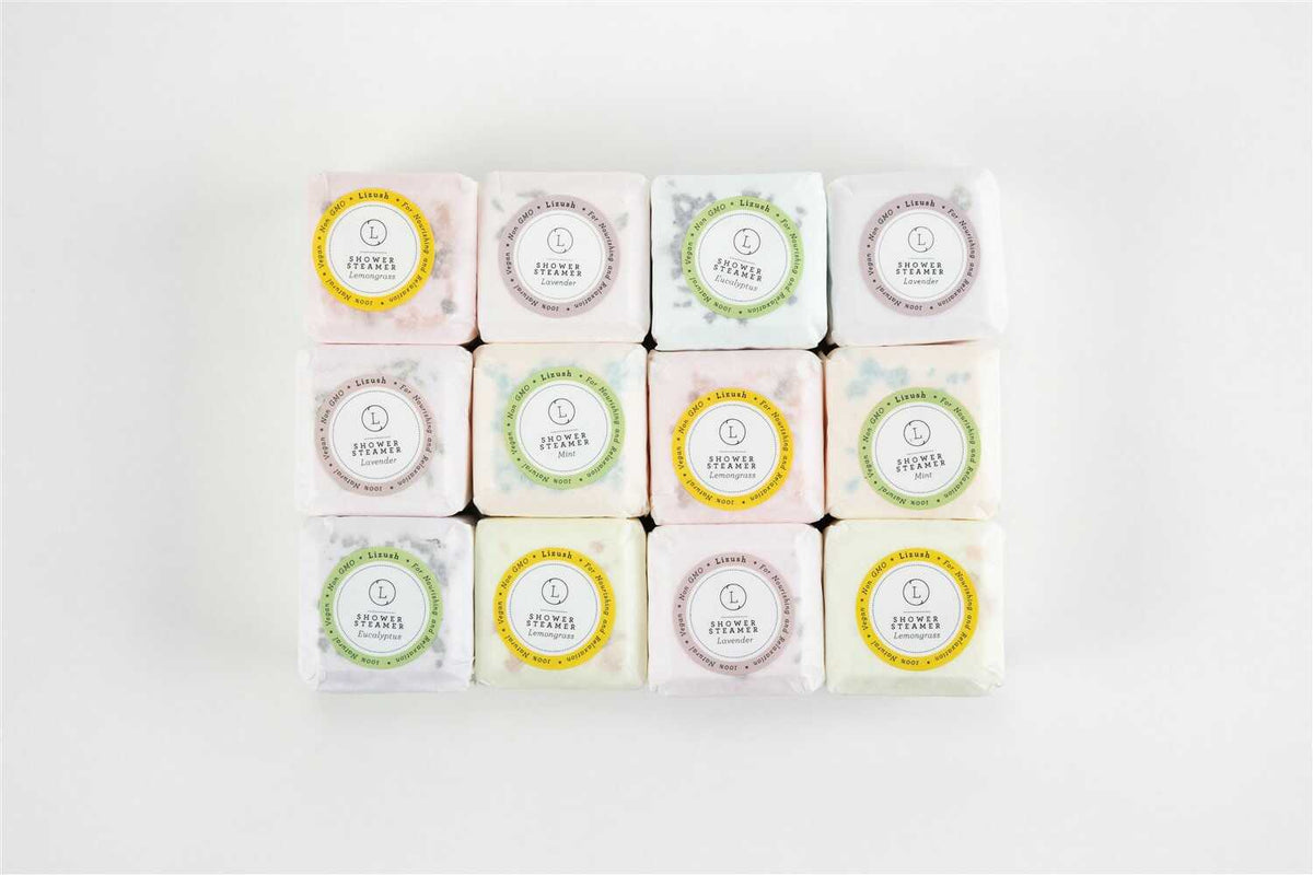 Coffret cadeau de 12 galets de douche – Aromathérapie naturelle