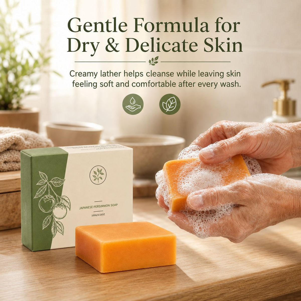 Savon pour le corps au kaki - 100g