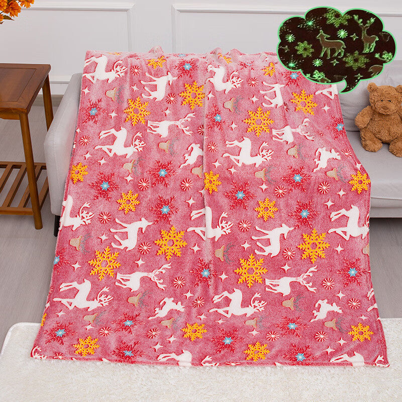 Couverture en flanelle luminescente et fluorescente pour enfants