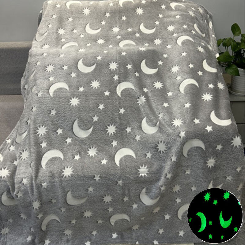 Couverture en flanelle luminescente et fluorescente pour enfants