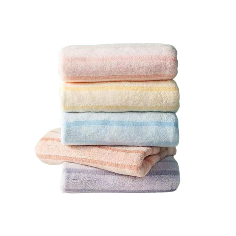 Ensemble de serviettes douces à rayures – Plusieurs couleurs