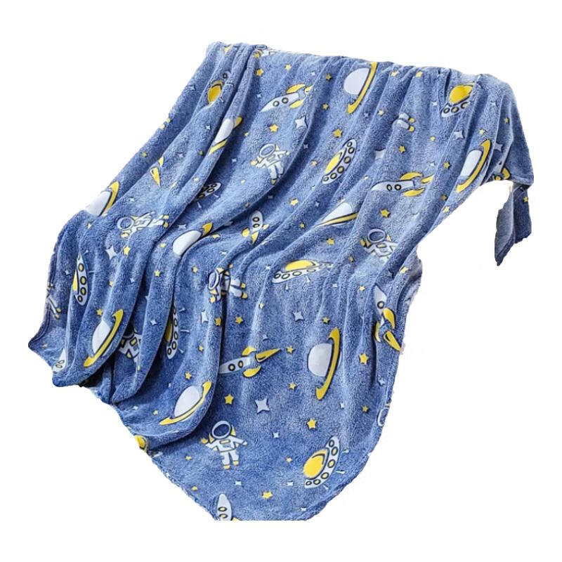 Couverture en flanelle luminescente et fluorescente pour enfants