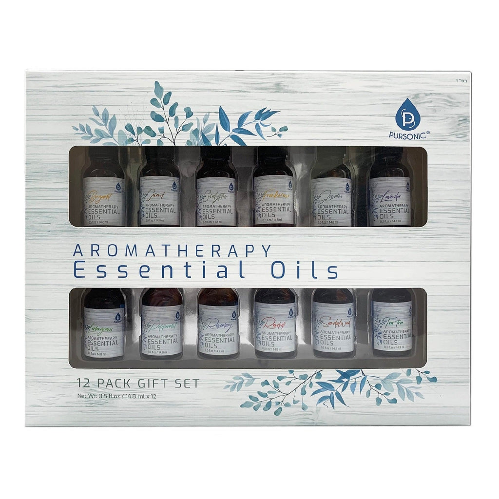 Lot de 12 huiles essentielles pour aromathérapie