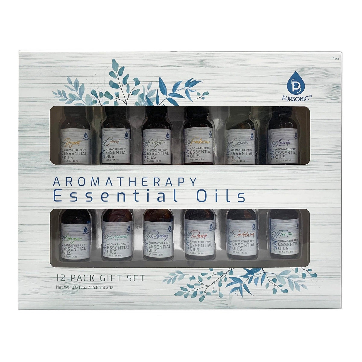Lot de 12 huiles essentielles pour aromathérapie