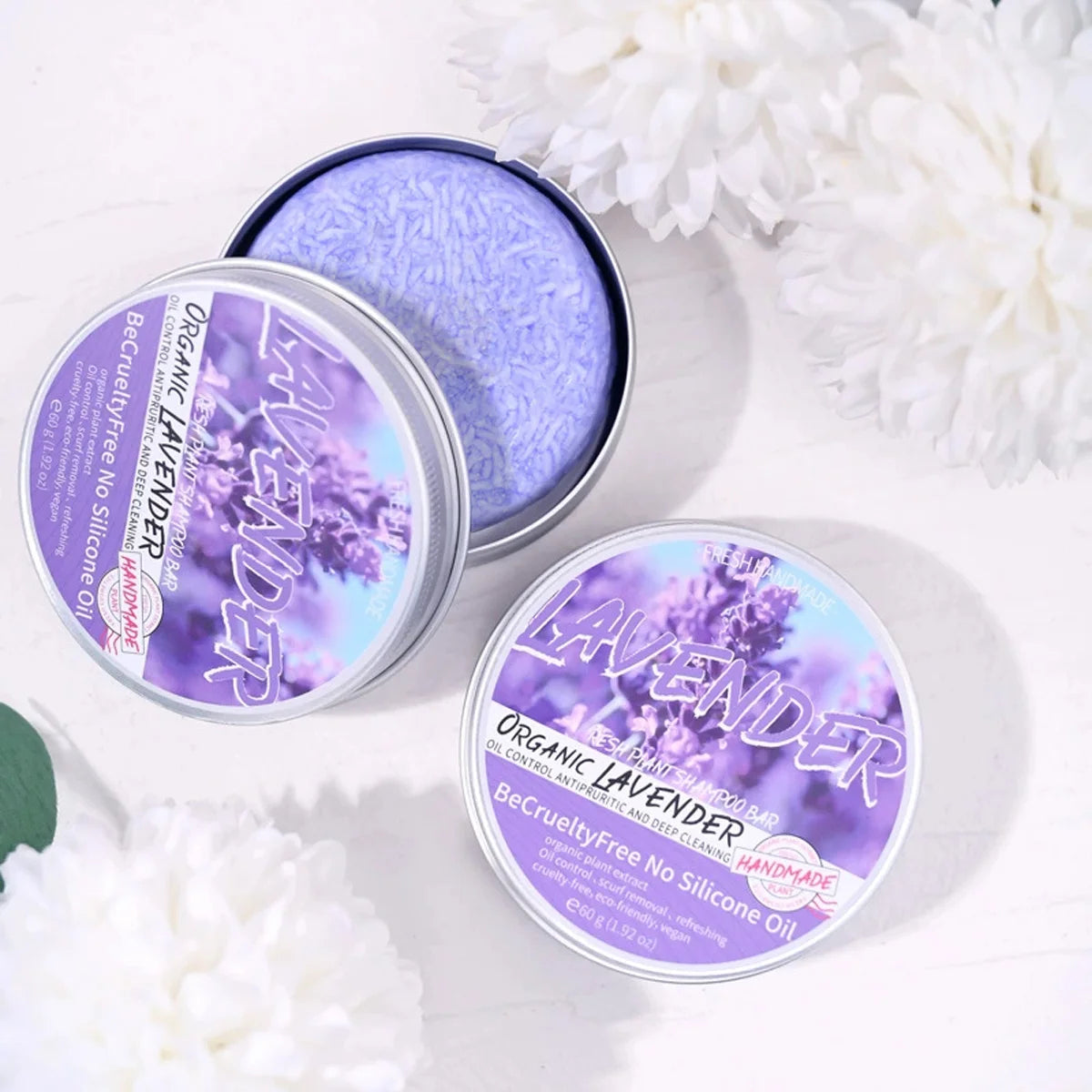 Barre de shampoing solide à la lavande biologique