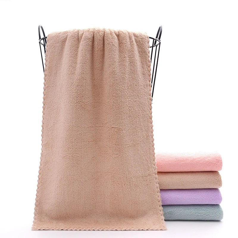 Ensemble de serviettes en polaire corail