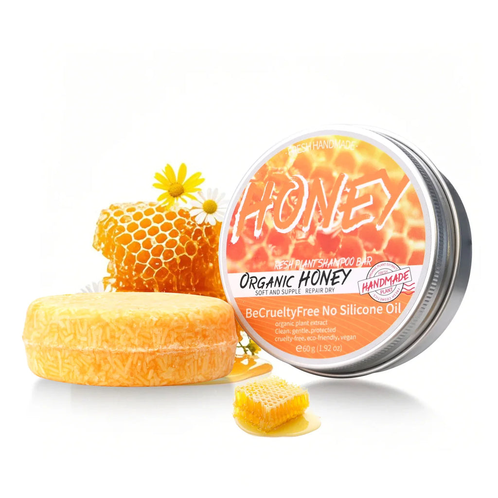 Barre de shampoing solide au miel biologique