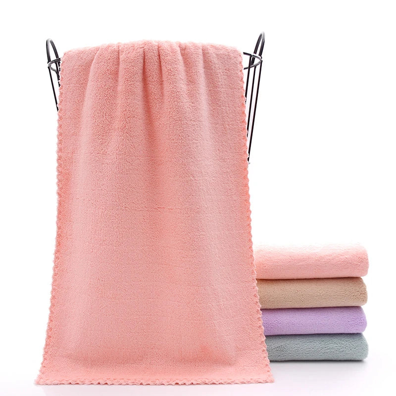 Ensemble de serviettes en polaire corail