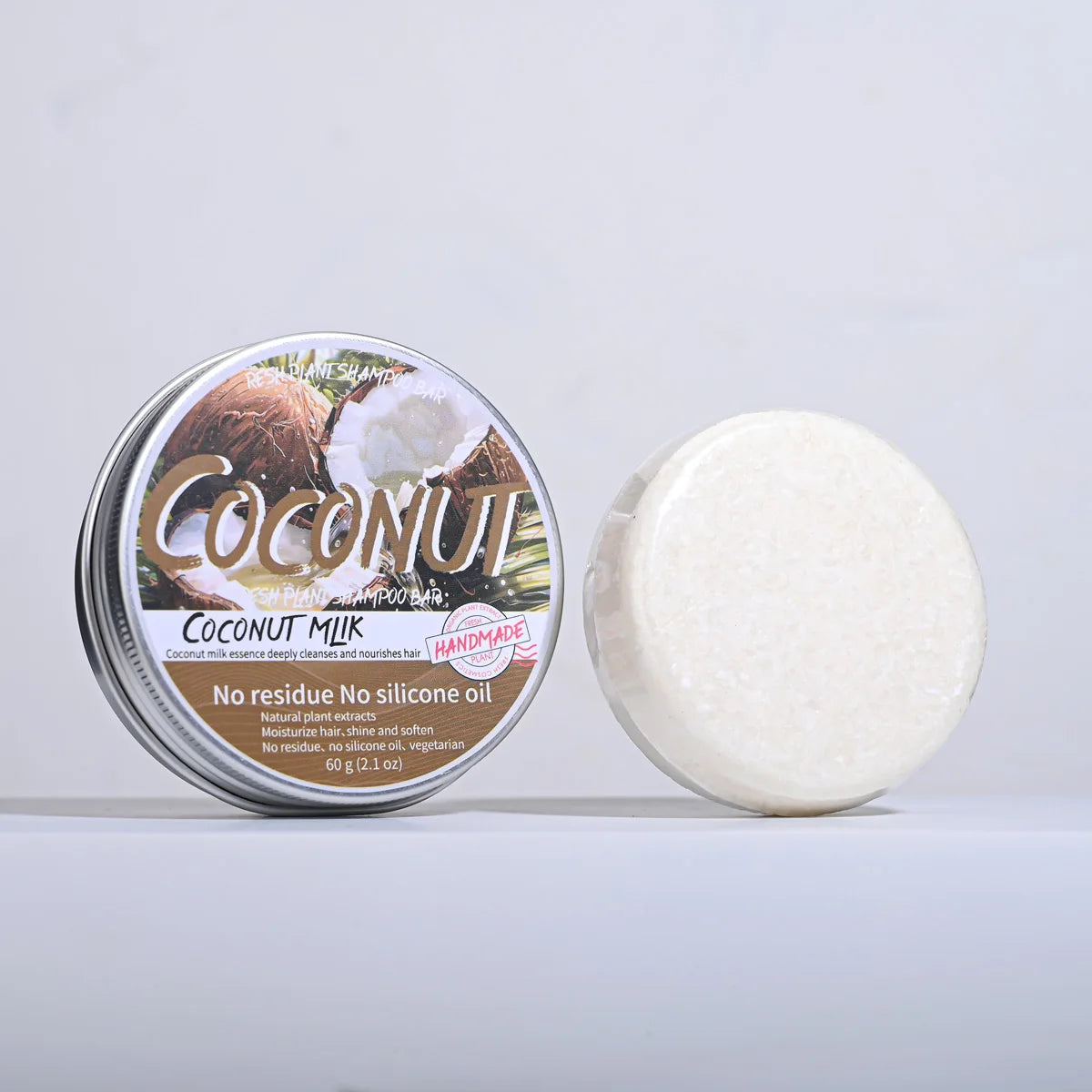 Barre de shampoing solide au coconut