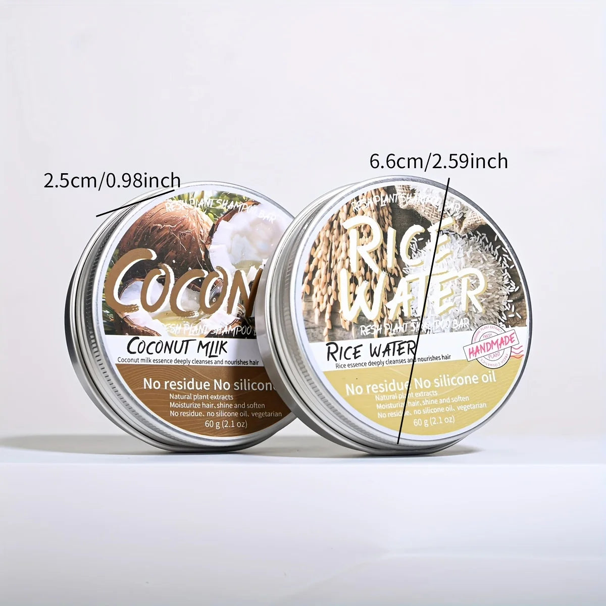 Barre de shampoing solide au coconut