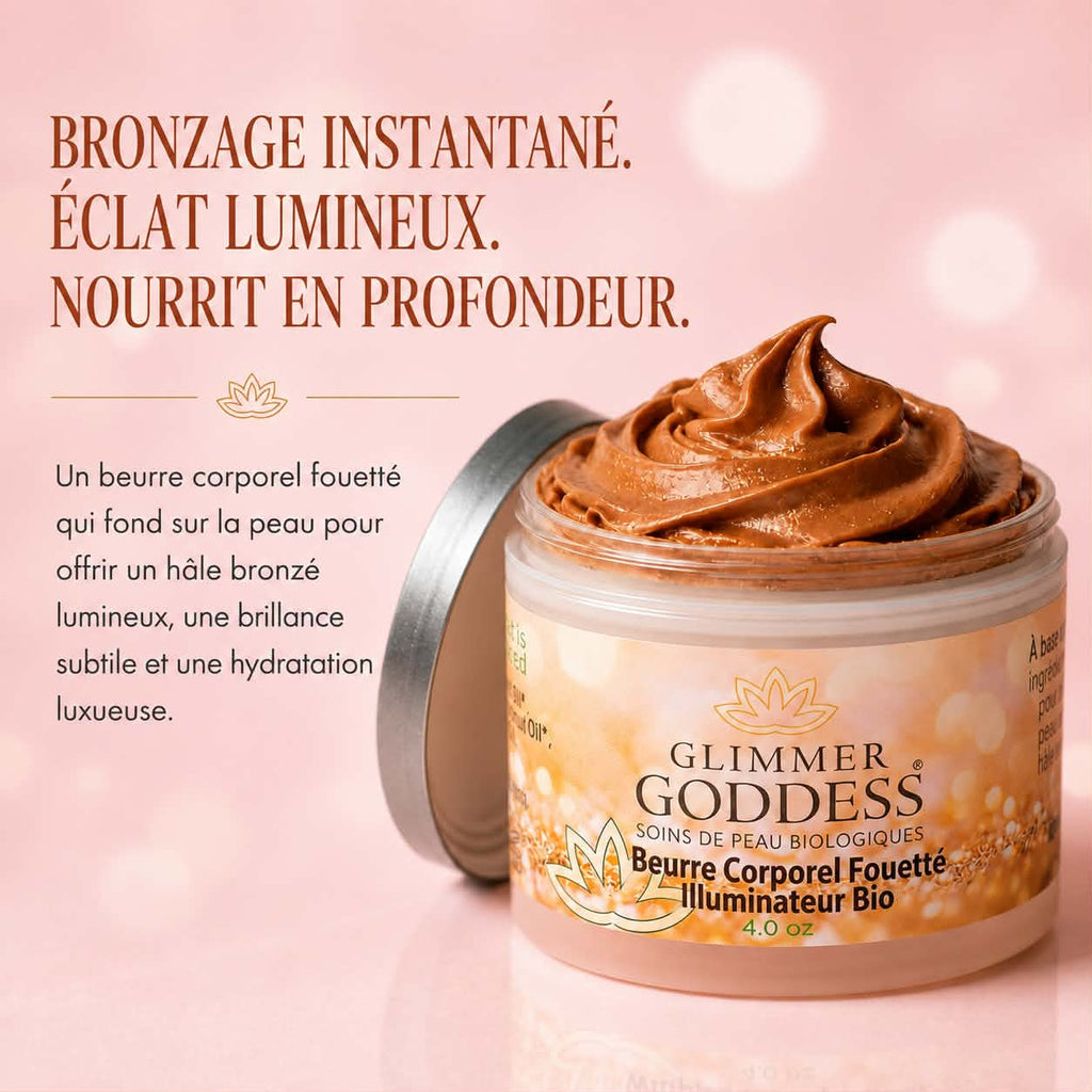 Beurre corporel fouetté bronzant bio