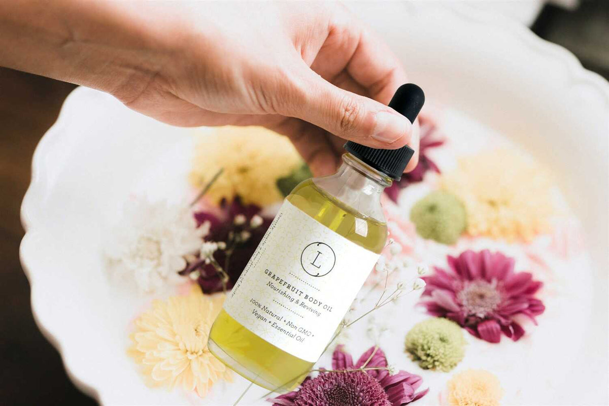 Huile corporelle naturelle au pamplemousse – Huile hydratante pour le bain et le massage