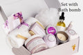 Coffret cadeau : Bombe de bain et galet pour douche à la lavande
