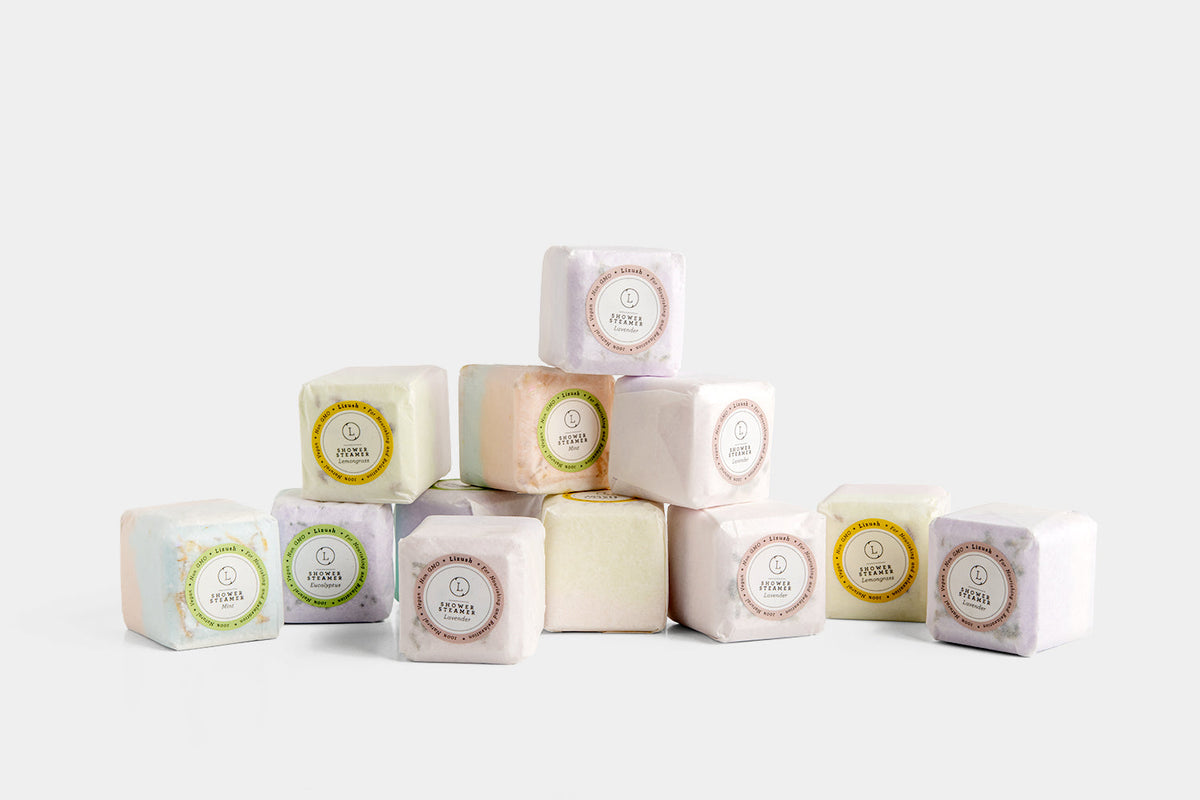 Coffret cadeau : Bombe de bain et galet pour douche à la lavande